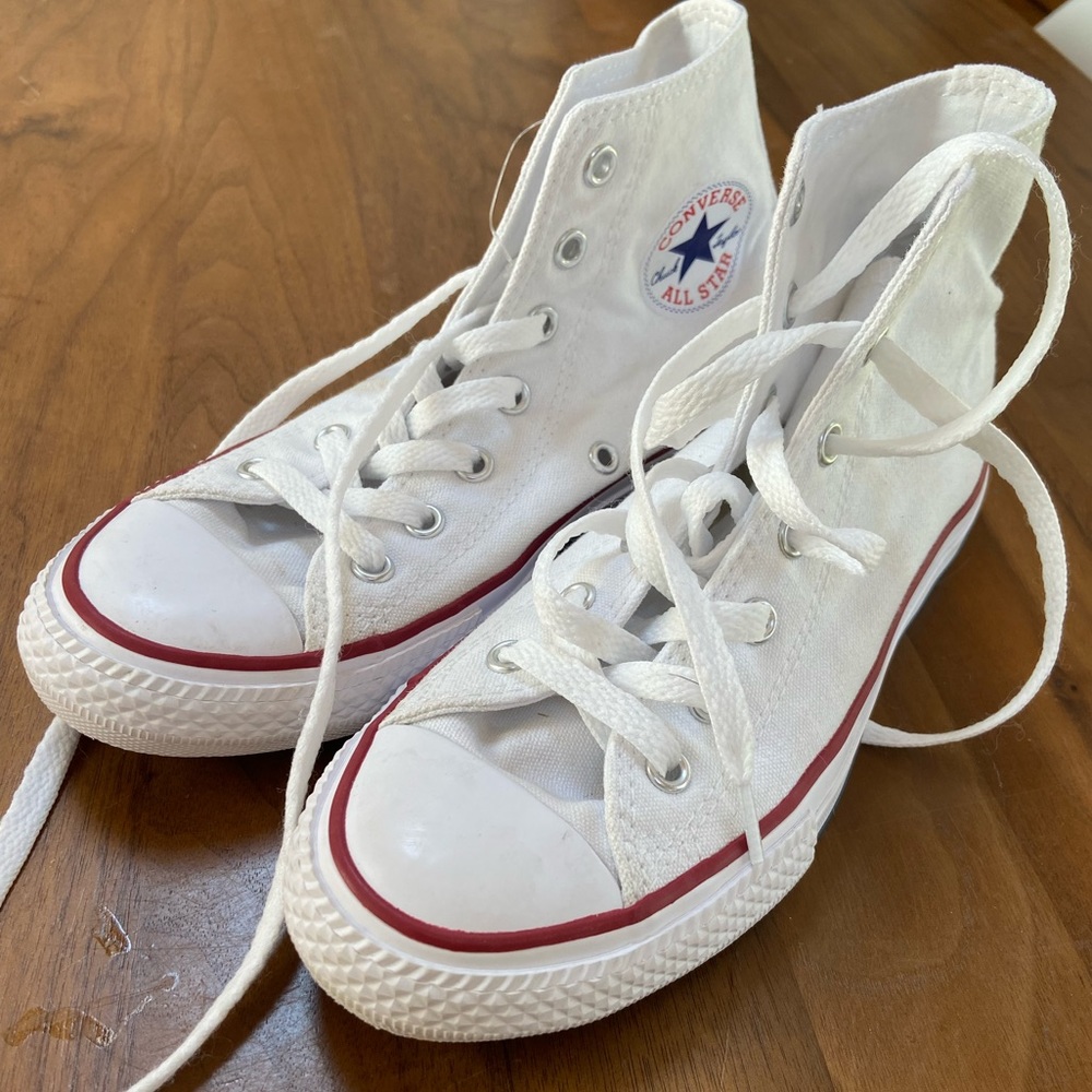 Converse all star white high tops. US 2 kids shoes sneakers